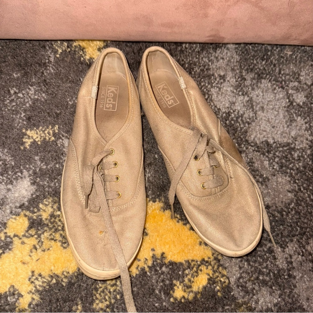 Keds Women's Beige Canvas Sneakers